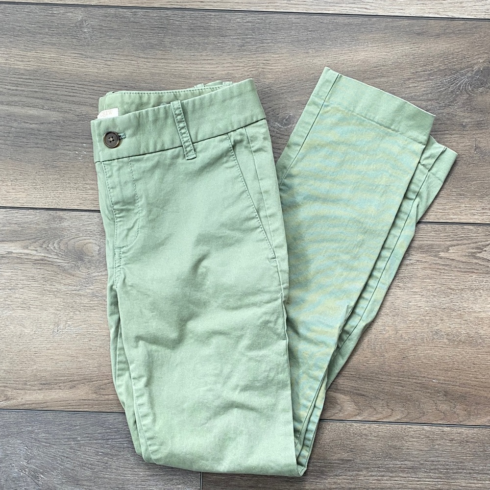 J. Crew Ankle Chino Pants in Sage Green